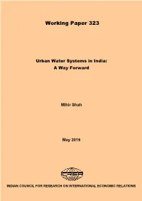 Urban Water Systems in India: a Way Forward