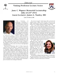 Visiting Professor Lecture Series