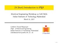 (A Short) Introduction to LATEX