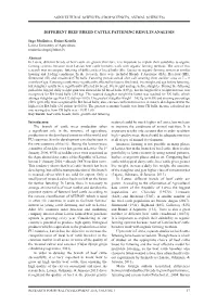 Different Beef Breed Cattle Fattening Results Analysis