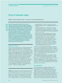Fever of Unknown Origin