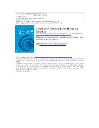 Journal of Atmospheric & Ocean Science