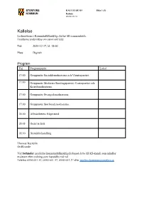 KALLELSE KF Sida 1 (3) KOMMUN Datum 2020-12-10