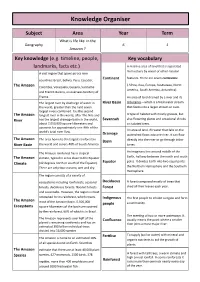 Knowledge Organiser