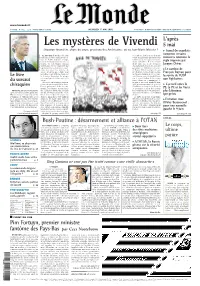 LE MONDE/PAGES&lt;UNE&gt;