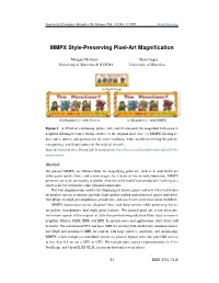 MMPX Style-Preserving Pixel Art Magnification