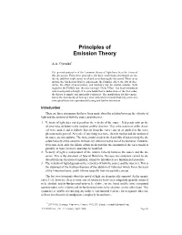 Principles of Emission Theory