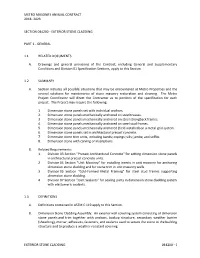 Section 044200 - Exterior Stone Cladding