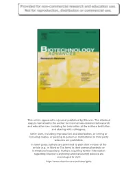 This Article Appeared in a Journal Published by Elsevier. the Attached Copy Is Furnished to the Author for Internal Non-Commerci