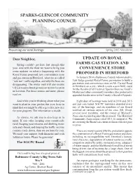 Update on Royal Farms Gas Station and Convenience Store Proposed In