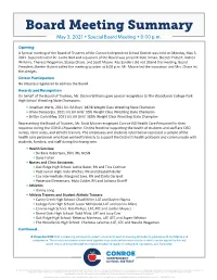 Board Meeting Summary 5-3-2021