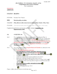 Comprehensive Plan Land Use Element October 2019 Draft