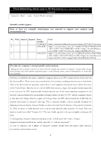 Final Debriefing About Case N. 16 Amazon (State N. and Name of the Selected Company) Analyzed by Alfonso - Name –Navarro Miralles- Surname
