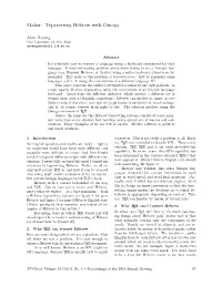 Makor: Typesetting Hebrew with Omega