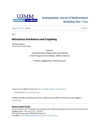 Retroactive Interference and Forgetting