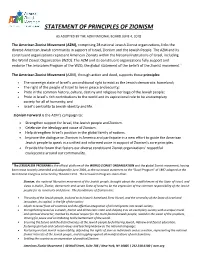 Statement of Principles of Zionism