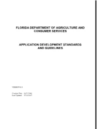 Application Development Standards and Guidelines