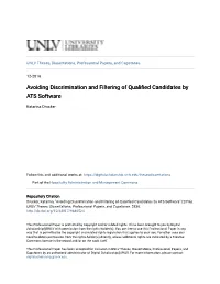 Avoiding Discrimination and Filtering of Qualified Candidates by ATS Software