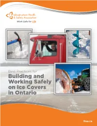Best Practices for Building and Working Safely on Ice Covers in Ontario