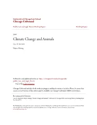 Climate Change and Animals Cass R