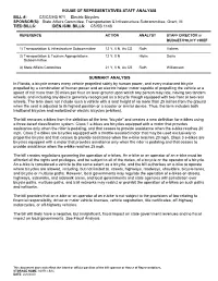 House of Representatives Staff Analysis Bill #: Cs/Cs
