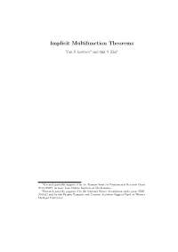 Implicit Multifunction Theorems
