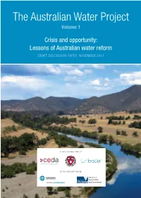 The Australian Water Project Volume 1