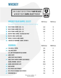 Whiskey Bear’S Barrel Select Program