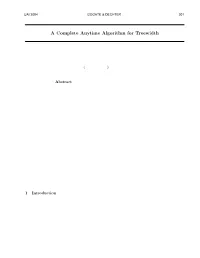 A Complete Anytime Algorithm for Treewidth