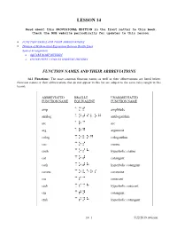 Amp Antilog Arc Arg Colog Cos Cosh Cot Coth Covers