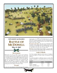 Battle of Mcdowell Scenario Map with Extension
