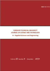 Eskişehir Technical University Journal Of