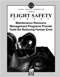 Maintenance Resource Management Programs