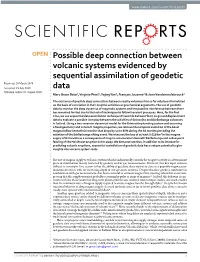 Possible Deep Connection Between Volcanic Systems Evidenced By
