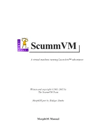 Scummvm Manual Introduction 3 Introduction