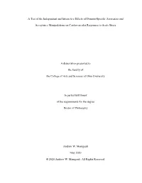 A Test of the Independent and Interactive Effects of Domain-Specific Awareness And
