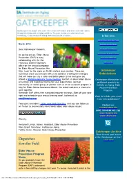 Dispatches from the Field March 2012 Fraud & Scam Alerts