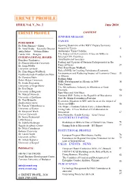 ERENET PROFILE Issue