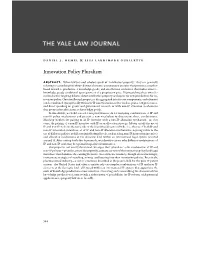 Innovation Policy Pluralism Abstract