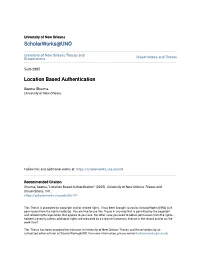 Location Based Authentication