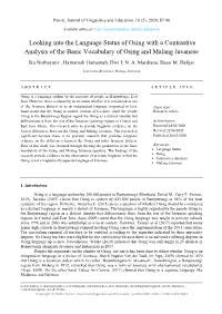Looking Into the Language Status of Osing with a Contrastive Analysis of the Basic Vocabulary of Osing and Malang Javanese