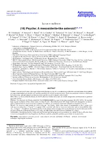 (16) Psyche: a Mesosiderite-Like Asteroid??,?? M