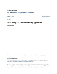 Chaos Theory: the Essential for Military Applications