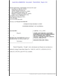COMPLAINT for DECLARATORY JUDGMENT of NON-INFRINGEMENT 13 V