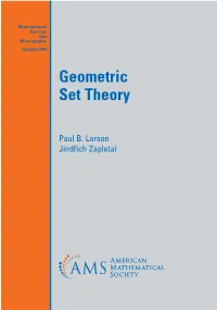 Geometric Set Theory