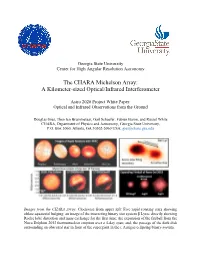 The CHARA Michelson Array: a Kilometer-Sized Optical/Infrared Interferometer