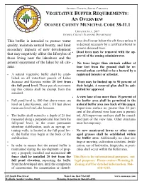 Vegetative Buffer Requirements: an Overview Oconee County Municipal Code 38-11.1
