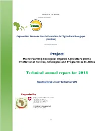 Annual Operational Eoa- I Project Report for Benin 2018
