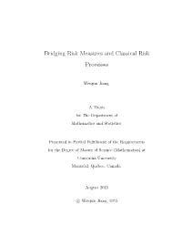 Bridging Risk Measures and Classical Risk Processes