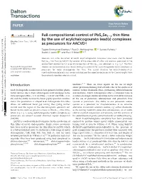 Full Compositional Control of Pbs X Se 1− X Thin Films by the Use Of
